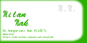 milan nak business card